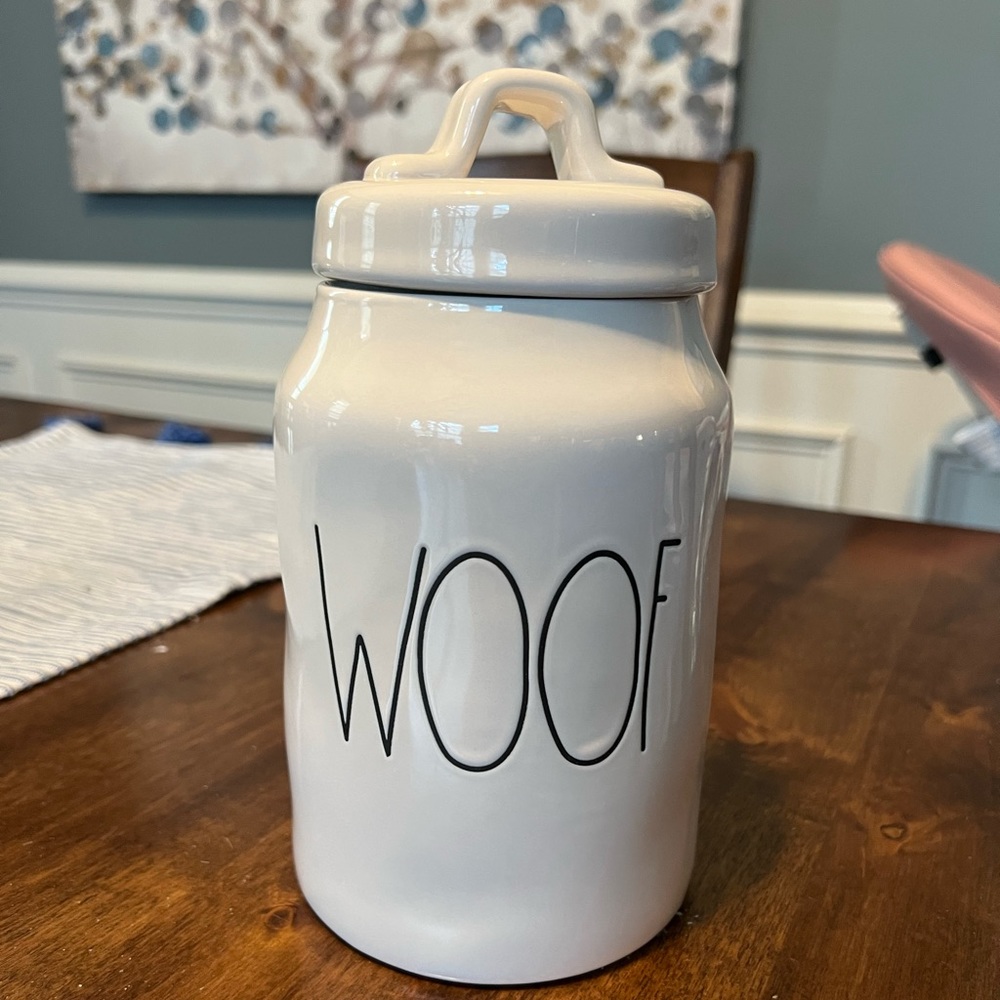 Rae Dunn doggie treat canister